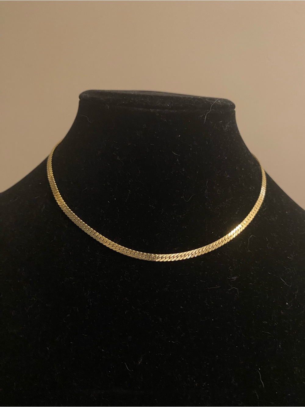 Classic Vintage Trifari Gold Herringbone Necklace - Women's Jewelry
